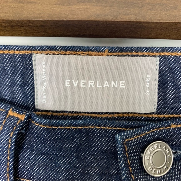 Dark Indigo Everlane Mid Rise Skinny Ankle Jeans - Picture 3 of 7